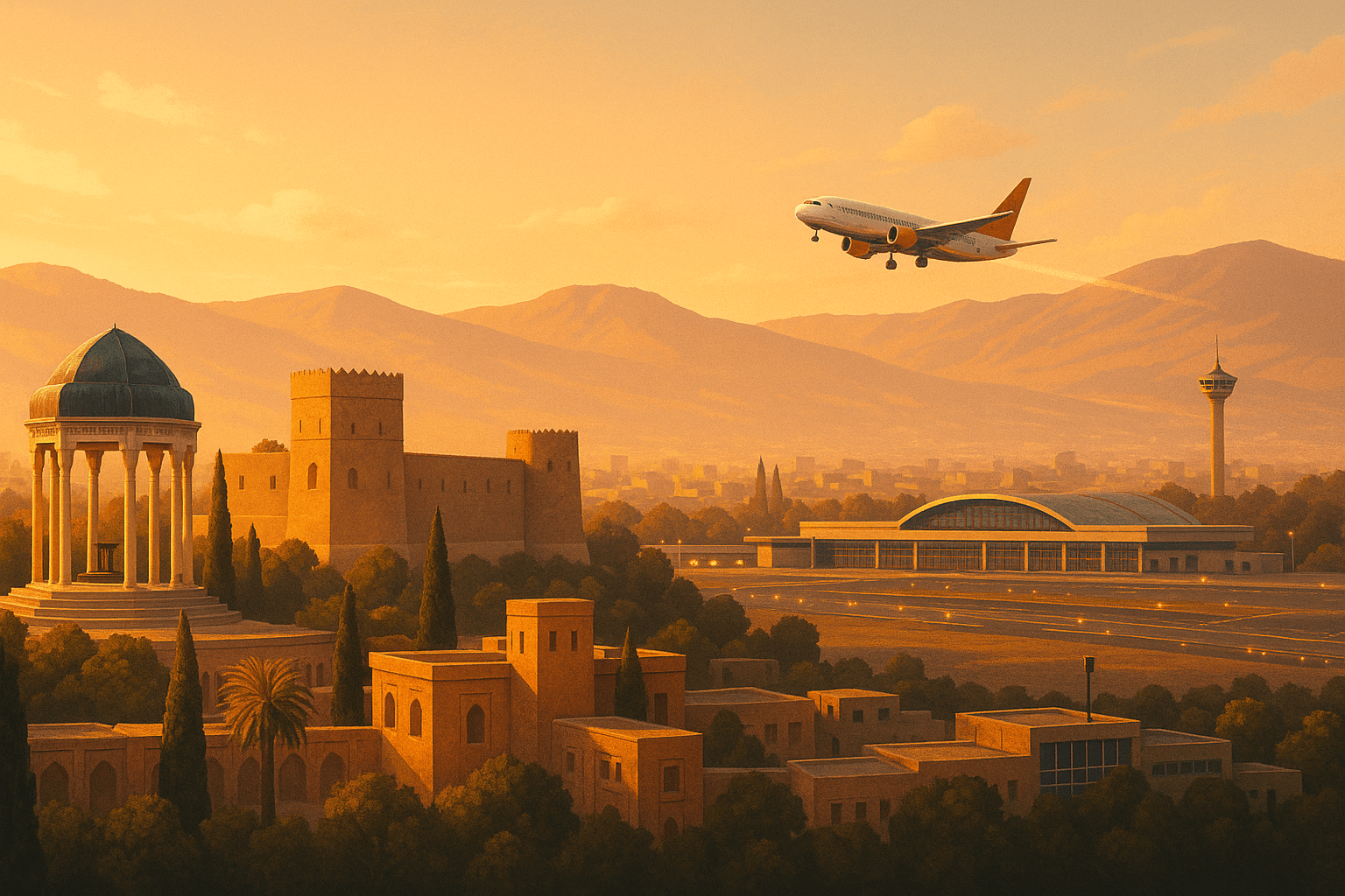 پرواز از تهران به شیراز