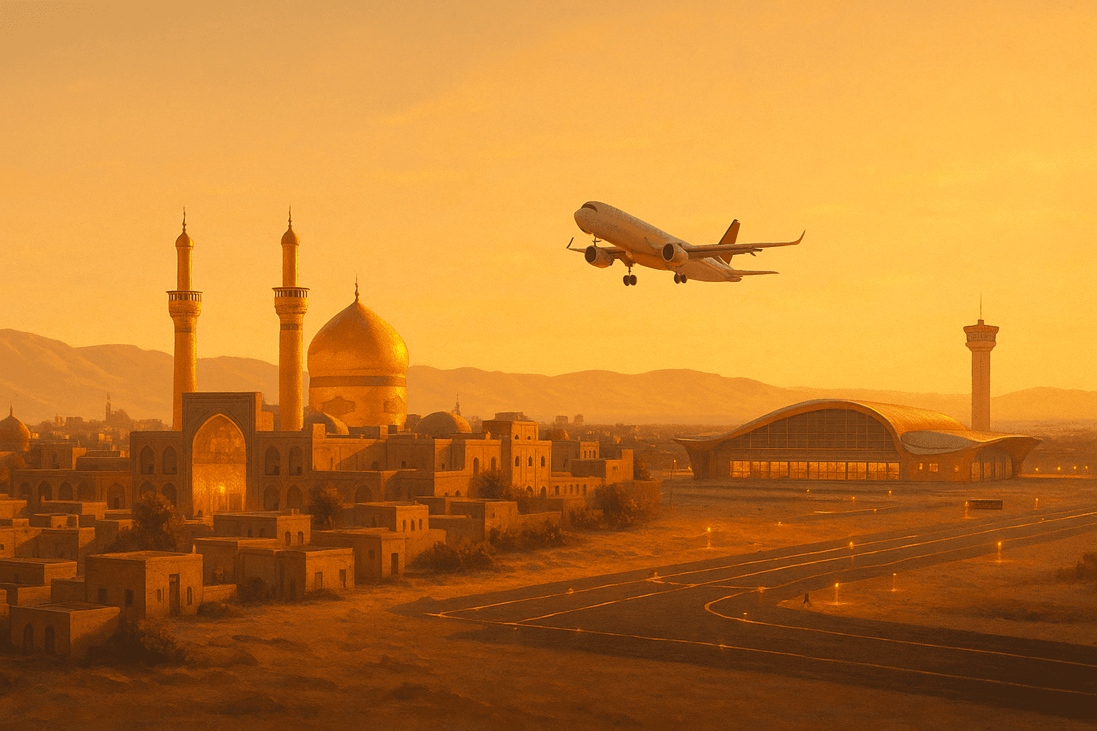 پرواز از مشهد به نجف